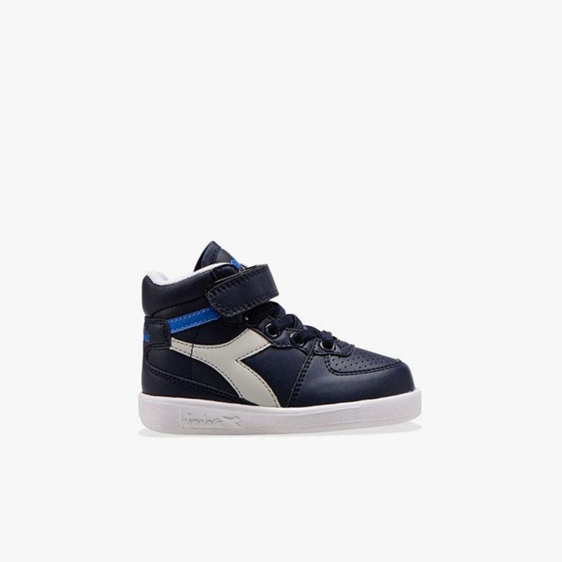 Basket Montante Diadora Playground Enfant Bleu Marine | TEFVWIU-31