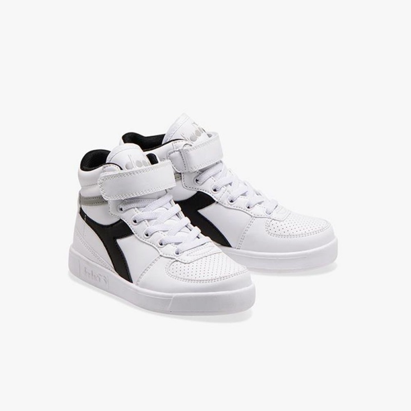 Basket Montante Diadora Playground Enfant Blanche | NZAUIHE-56