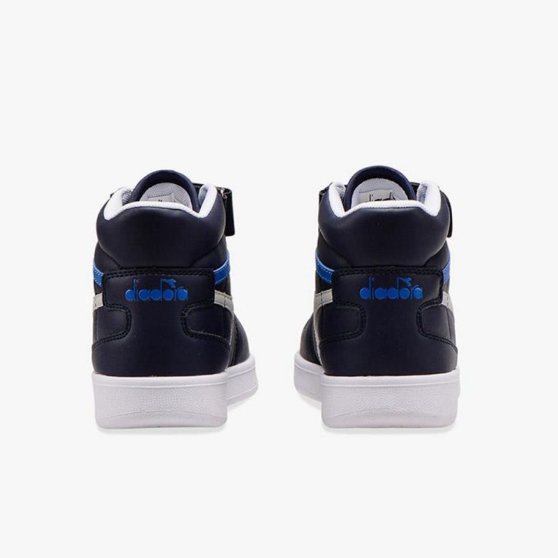 Basket Montante Diadora Playground Enfant Bleu Marine | FPGRYKZ-45