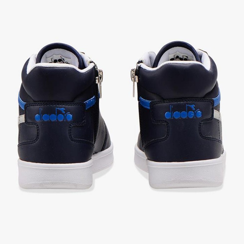 Basket Montante Diadora Playground Enfant Bleu Marine | NUJGKBF-67