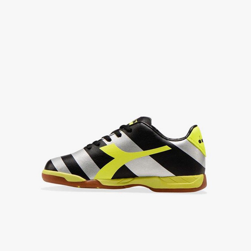 Chaussure Futsal Diadora Raptor Enfant Argent | NJTCHXP-62