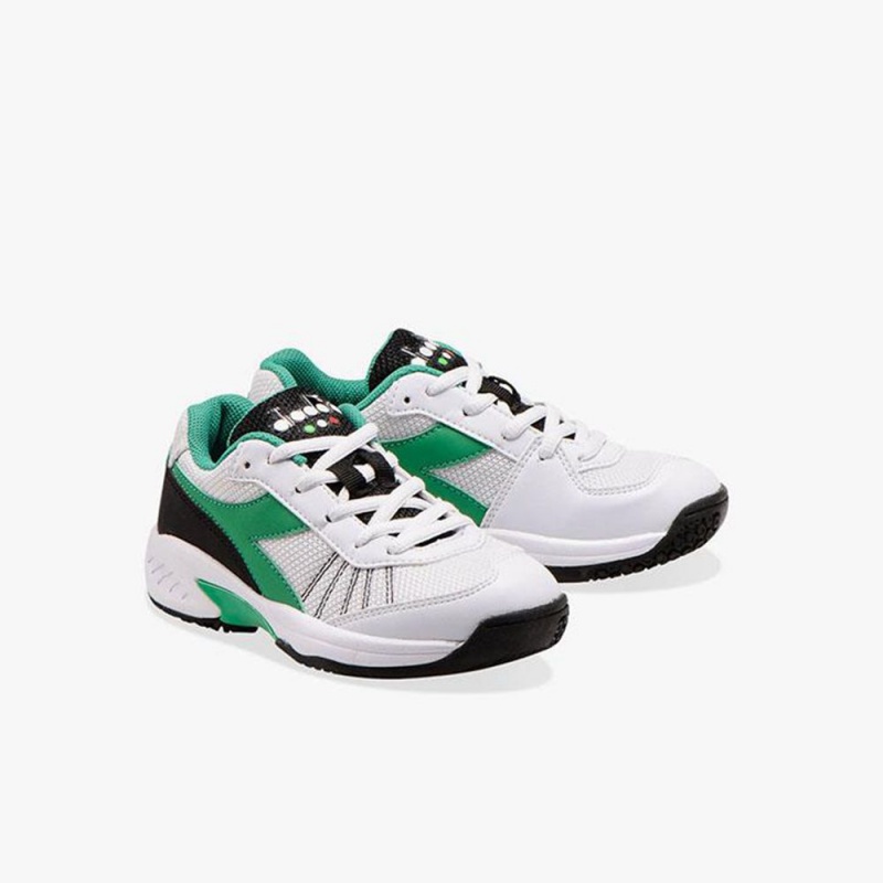 Chaussure Tennis Diadora S. Challenge Enfant Vert | UZDLBTF-05